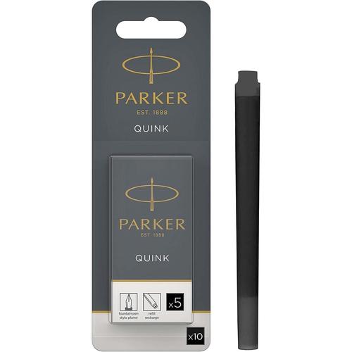 Parker Pack 2 X 5 Cartouches D'encre Quink Longues Noir