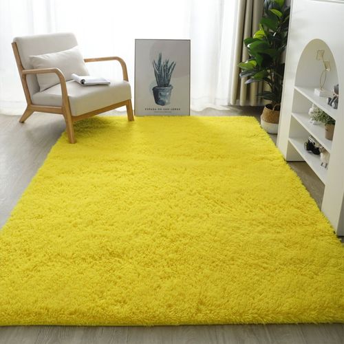 Tapis Moelleux Monochromatique Pour Chambre À Coucher,Violet,Mignon,Polymères De Chambre D'enfant,Cheveux Longs,Peluche Douce,Salon,Décoration Moderne - Type 120x200cm #C