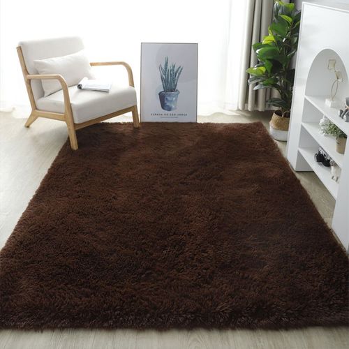 Tapis Moelleux Monochromatique Pour Chambre À Coucher,Violet,Mignon,Polymères De Chambre D'enfant,Cheveux Longs,Peluche Douce,Salon,Décoration Moderne - Type 160x230cm #D