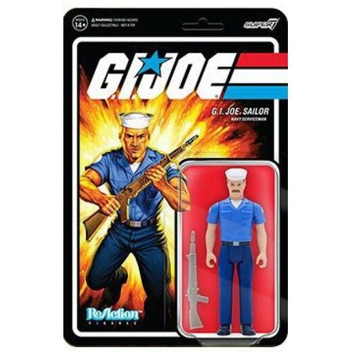 Super7 - G.I. Joe Reaction Figures Wave 2 - Blueshirt Mustache (Pink) [] Acti
