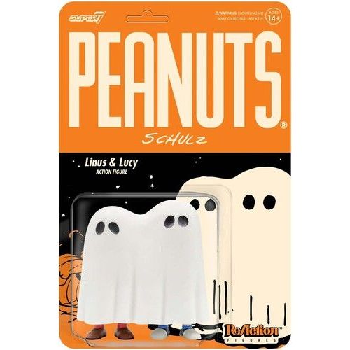 Super7 - Peanuts Reaction Figure Wave 4 - Linus & Lucy Ghost [] Action Figure