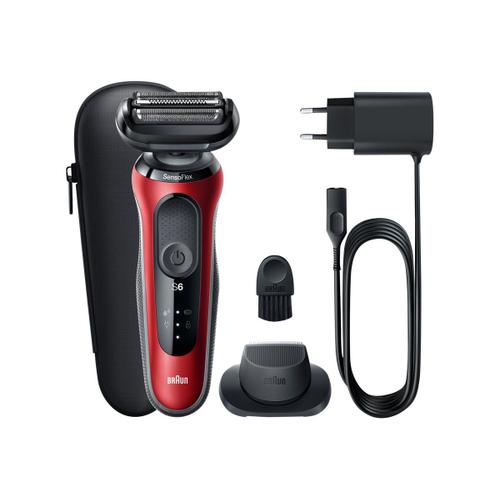 Braun Series 6 60-R1200s - Rasoir - Sans Fil - Rouge