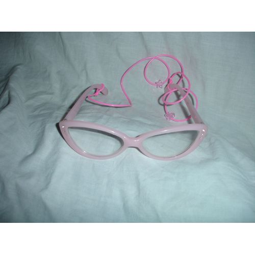Lunettes De Soleil Rose Avec Fil/Chaîne Assorti