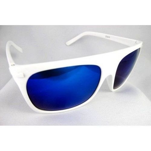 Lunette Monture Blanche Verre Bleu Mirror
