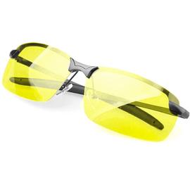 Lunettes Anti-Éblouissement Pour Conduite De Nuit (Bonne Vision Nocturne)  Et Neige - Lentille Acétate Jaune / Monture Métal (Mixte Homme Femme)