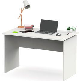 Bureau, Table Informatique Bureau, Étude 76x120x68cm, Poste De Travail, Chambre, , Blanc, Briebe, Zenith