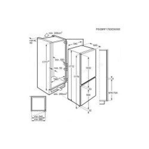 Réfrigérateur / Congélateur Combiné 268L Encastrable AEG SCB618F3LS