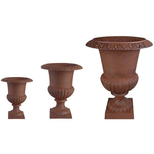 Vases Médicis En Fonte Tailles Assorties (Lot De 3)