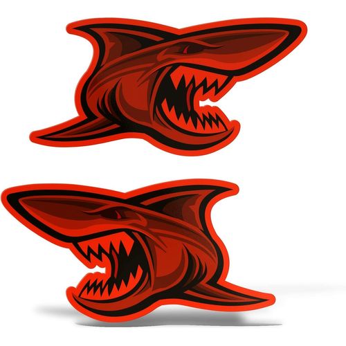 Cm 35 - Rosso Fluo - 2 Autocollants En Vinyle Pour Ordinateur Portable, Voiture, Moto, Camping-Car - Rouge Fluo - 35 Cm