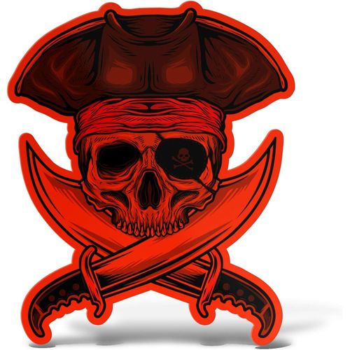 Cm 25 - Rosso Fluo - Autocollant En Vinyle Pour Ordinateur Portable, Voiture, Moto, Camping-Car - Rouge Fluo - 25 Cm