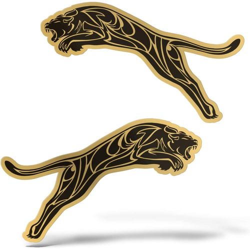 Cm 10 - Or - Autocollant Or 10 Cm Puma Sticker Imprimé Pour Voiture, Moto, Mur, Pare-Chocs, Ordinateur Portable, Bagages, Vélo