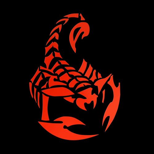 Cm 20 - Rosso Fluo - Autocollant Prespaced Rouge Fluorescent 20cm - Scorpion - Décalque De Vinyle Autocollant Decal Mural Pour Ordinateur Portable Auto Moto Casque Camper
