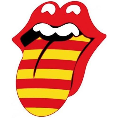 17 Cm - Autocollant Rolling Stones Langue Catalan Catalunya Logo2 - Taille : 17 Cm