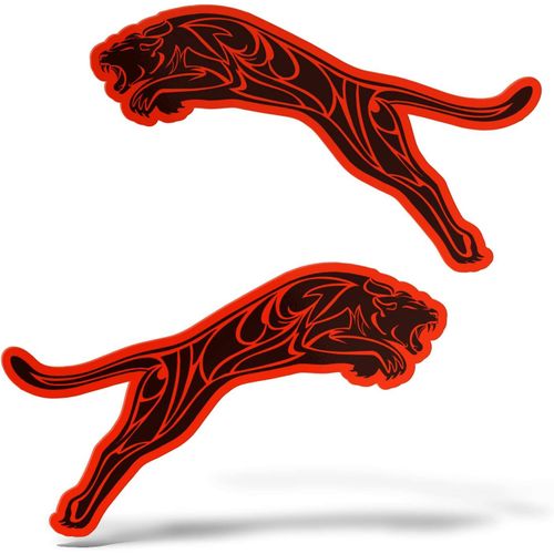 Cm 20 - Rosso Fluo - Autocollant Rouge Fluo 20 Cm Puma Sticker Imprimé Pour Voiture, Moto, Mur, Pare-Chocs, Ordinateur Portable, Coffre De Vélo