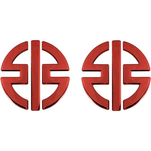 1 Pair Red - Badge Emblème 3d Pour Moto Kawasaki Ninja Z800 Z250 Z1000 Z400 Zx9r Z400 Zx6r H2r Z650, Autocollant Pour Roue De Réservoir (Couleur : 1 Pair Red)