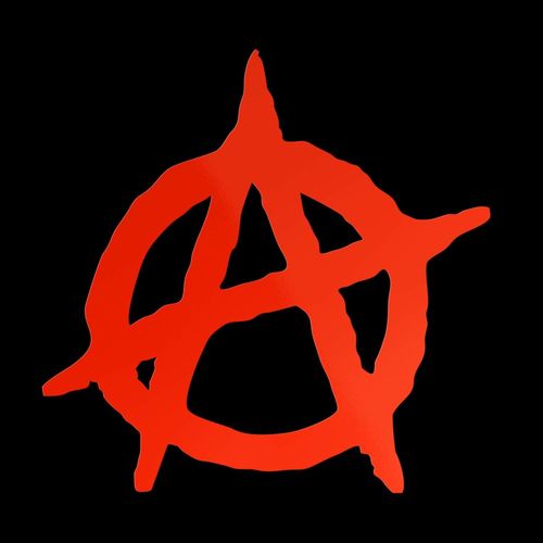 Cm 12 - Rosso Fluo - Sticker Prespaced Fluo Rouge 12cm - Anarchy Anarchy Symbol - Sticker Decal Mural Décalque De Vinyle Portable Auto Moto Casque Camper