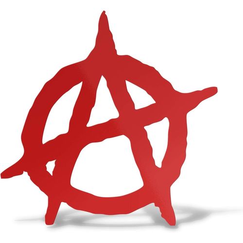 Cm 30 - Rosso - Sticker Prespaced Rouge 30cm - Anarchy Anarchy Symbol - Sticker Decal Mural Décalque De Vinyle Portable Auto Moto Casque Camper