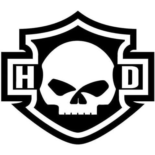 Stickers Pour Casque Rétro Réfléchissant Harley Davidson Crâne