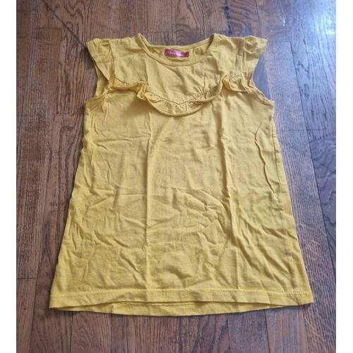 T-Shirt Manche Courte Jaune Et Argenté Tissaia Taille 10ans