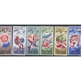 U.R.S.S. (Russie ) Timbres Les Satellites 1977