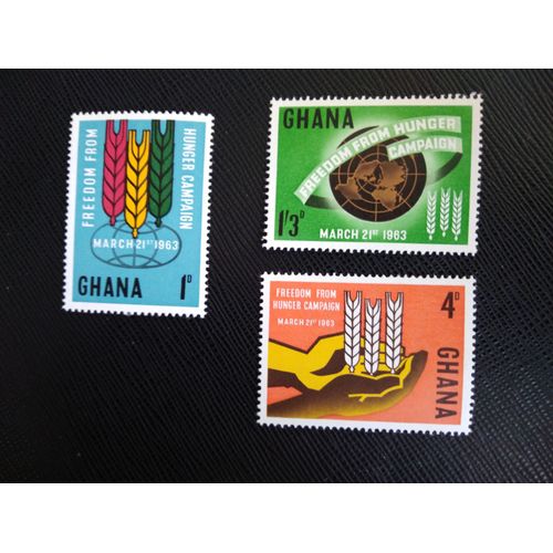 Timbre Ghana Yt 124 A 126 Séries: Lutte Contre La Faim 1963 ( 040506 )