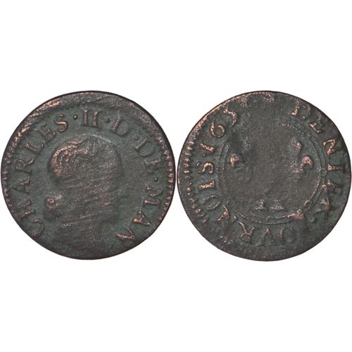 France - Principauté D'arches-Charleville - Charles Ii De Gonzague - Denier Tournois Type 3 - 1654 - Feos01e3