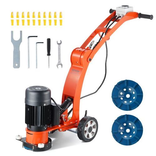 Ponceuse Électrique pour Sol en Béton-VEVOR-1500 W-Vitesse 1400 tr/min-Meuleuse de Surface pour Granit, Marbre, Pierres