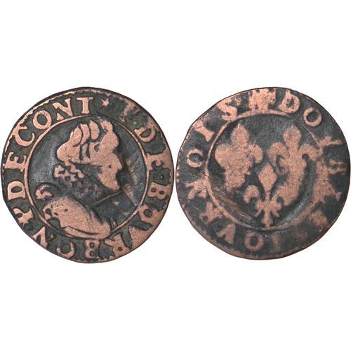 France - Principauté De Chateau-Regnault - François De Bourbon-Conti - 1605-1614 - Double Tournois Type 16 - R1-Feos01f4