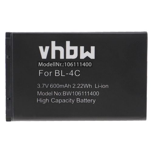 Vhbw 1x Batterie Compatible Avec Leagoo C2 Téléphone Portable (600mah, 3,7v, Li-Ion)