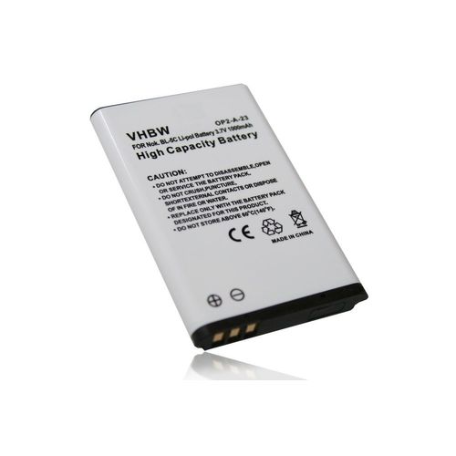 Vhbw Li-Ion Batterie 1000mah (3.7v) Pour Aspirateur Nokia 1100, 1110, 1111, 1112, 1200, 1208, 1600, 2310 Comme Bl-5ca.