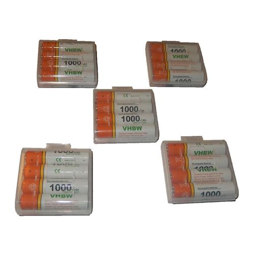 vhbw 20x Batterie AAA micro compatible avec Samsung Gigaset C610A, C575, C610, C570, C570HX téléphone fixe sans fil (1000mAh, 1,2V, NiMH)