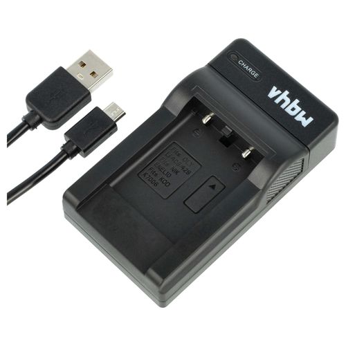 vhbw USB Chargeur compatible avec Casio Exilim EX-S9, EX-S8, EX-S7, EX-S6, EX-Z115, EX-TR150 caméra caméscope action-cam + témoin de charge 4,2 V