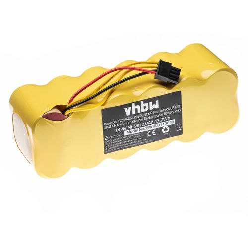 vhbw 1x Batterie remplacement pour Ariete AT5186005100 pour robot électroménager (3000mAh, 14,4V, NiMH)