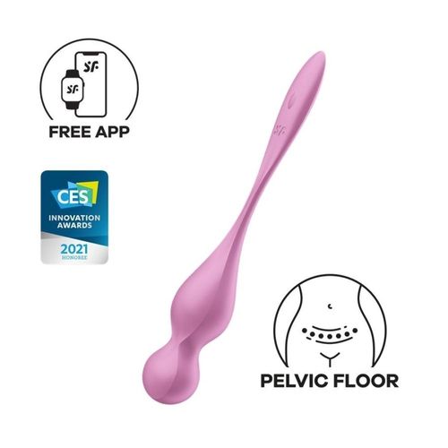 Boules De Geisha Boules De Geisha Vibrantes Connectées Love Birds 1 9 X 3cm Rose Satisfyer