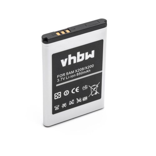 Vhbw Batterie Compatible Avec Samsung Gt-S3110c, Gt-S3030c, Gt-S3100, Gt-S3110, Gt-S3030 Téléphone Portable (850mah, 3,7v, Li-Ion)