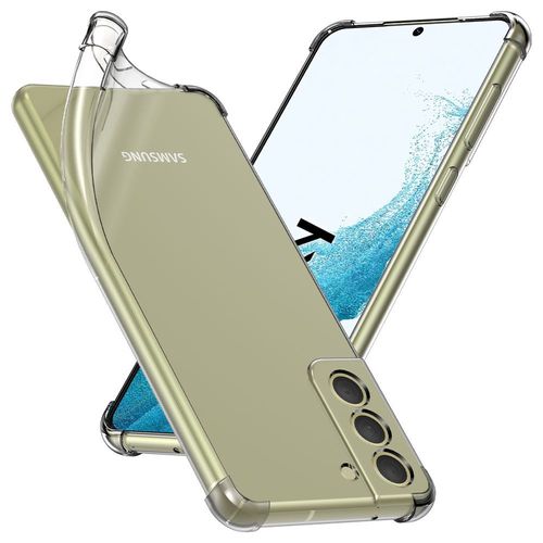 Ebeststar - Coque Samsung Galaxy S22 5g Etui Silicone Slim Coins Rebords Renforcés, Antichoc, Transparent [Dimensions Precises Smartphone : 146.0 X 70.6 X 7.6 Mm, Écran 6.1'']