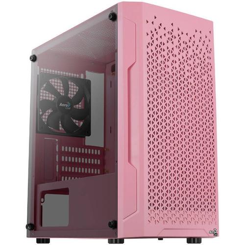 Aercool Trinity Mini-tower V1, Tempered Glass - Pink