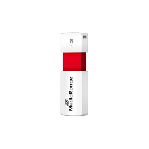 Mediarange Mr970 Lecteur Usb Flash 4 Go Usb Type-a 2.0 Rouge, Blanc