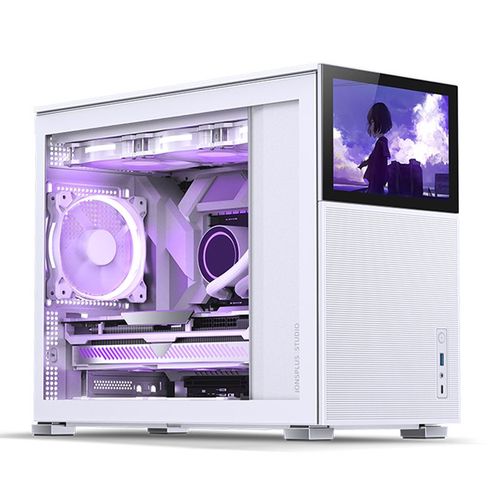 Boitier PC Mini Tour Micro ATX Jonsbo D31 Mesh Screen avec panneau vitré - Blanc