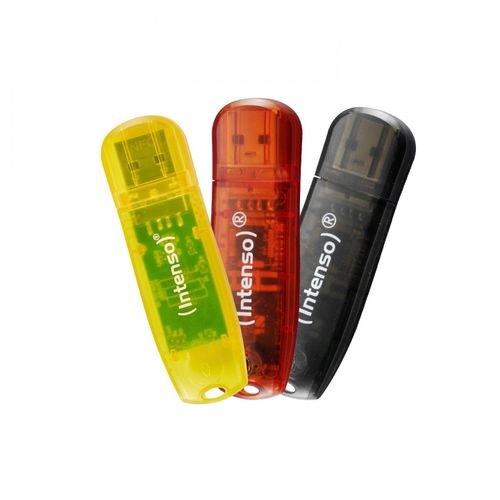 Intenso Rainbow 3x32gb Yellow/red/black Lecteur Usb Flash Usb Type-a