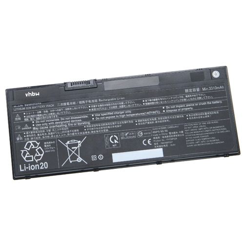vhbw 1x Batterie remplacement pour Fujitsu FPB0338S, FPCBP529 pour ordinateur portable (3490mAh, 14,4V, Li-ion)