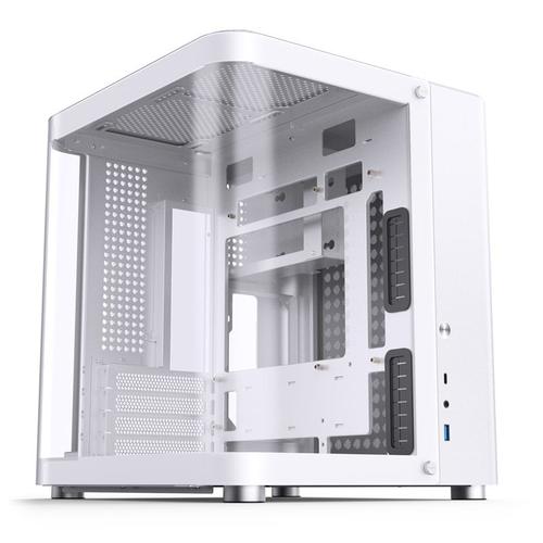 Boitier PC Cube Micro ATX Jonsbo TK-1 2.0 avec panneau vitré - Blanc