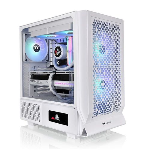Boitier PC Moyen Tour E-ATX Thermaltake Ceres 330 TG RGB avec panneau vitré - Blanc