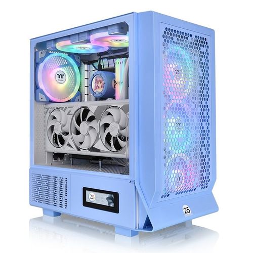 Boitier PC Moyen Tour E-ATX Thermaltake Ceres 330 TG RGB avec panneau vitré - Bleu