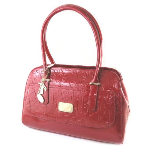 Sac Cuir 'Jacques Esterel' notes de musique rouge vernis