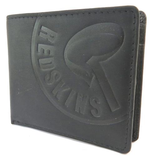 PROMOTION ! Portefeuille italien cuir 'Redskins' noir vintage - 10x9x1 cm