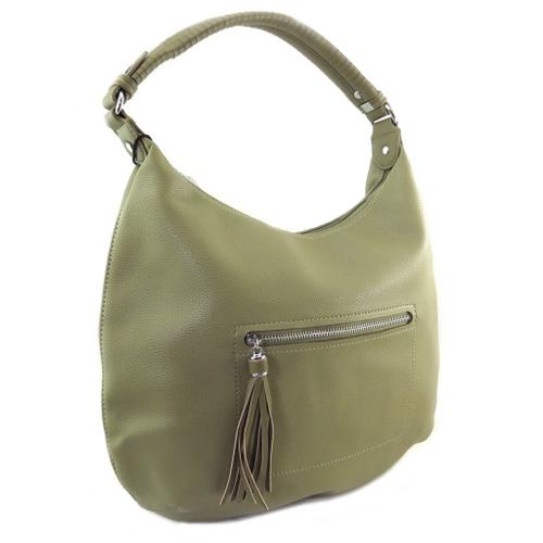 PROMOTION ! Sac créateur 'Scarlett' vert - 40x35x9 cm