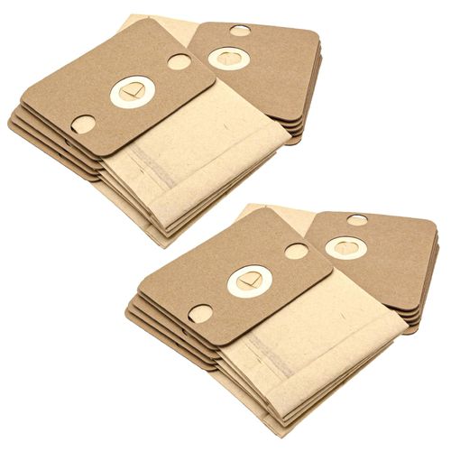 vhbw 20x Sacs compatible avec Rowenta Soam RO 1221, RO 123311 aspirateur - papier, 22cm x 16,5cm couleur sable