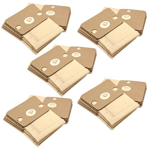 vhbw 50x Sacs compatible avec Rowenta Soam RO 1221, RO 123311 aspirateur - papier, 22cm x 16,5cm couleur sable