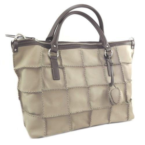 PROMOTION ! Sac cuir 'Gianni Conti' taupe - 37. 5x27x16 cm